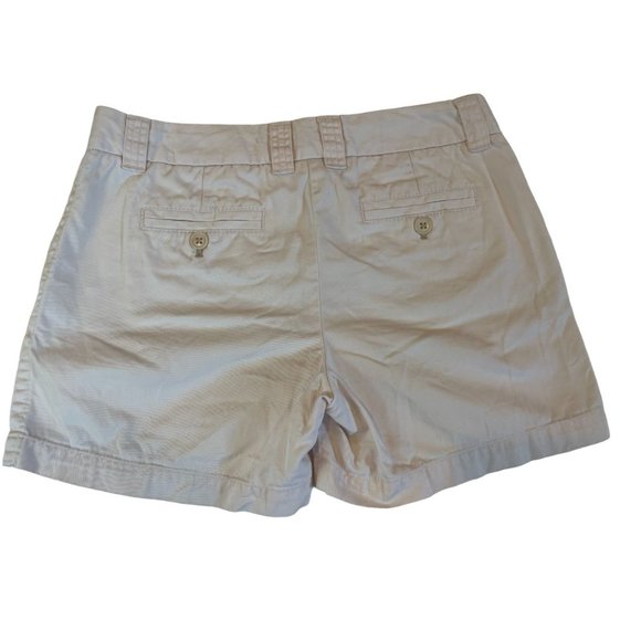 J. Crew Womens Chino Shorts Classic Twill Broken in 100% Cotton White Size 6 - Picture 2 of 9